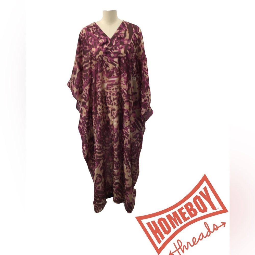 Ocean+Main Caftan Dress 1X Purple Good